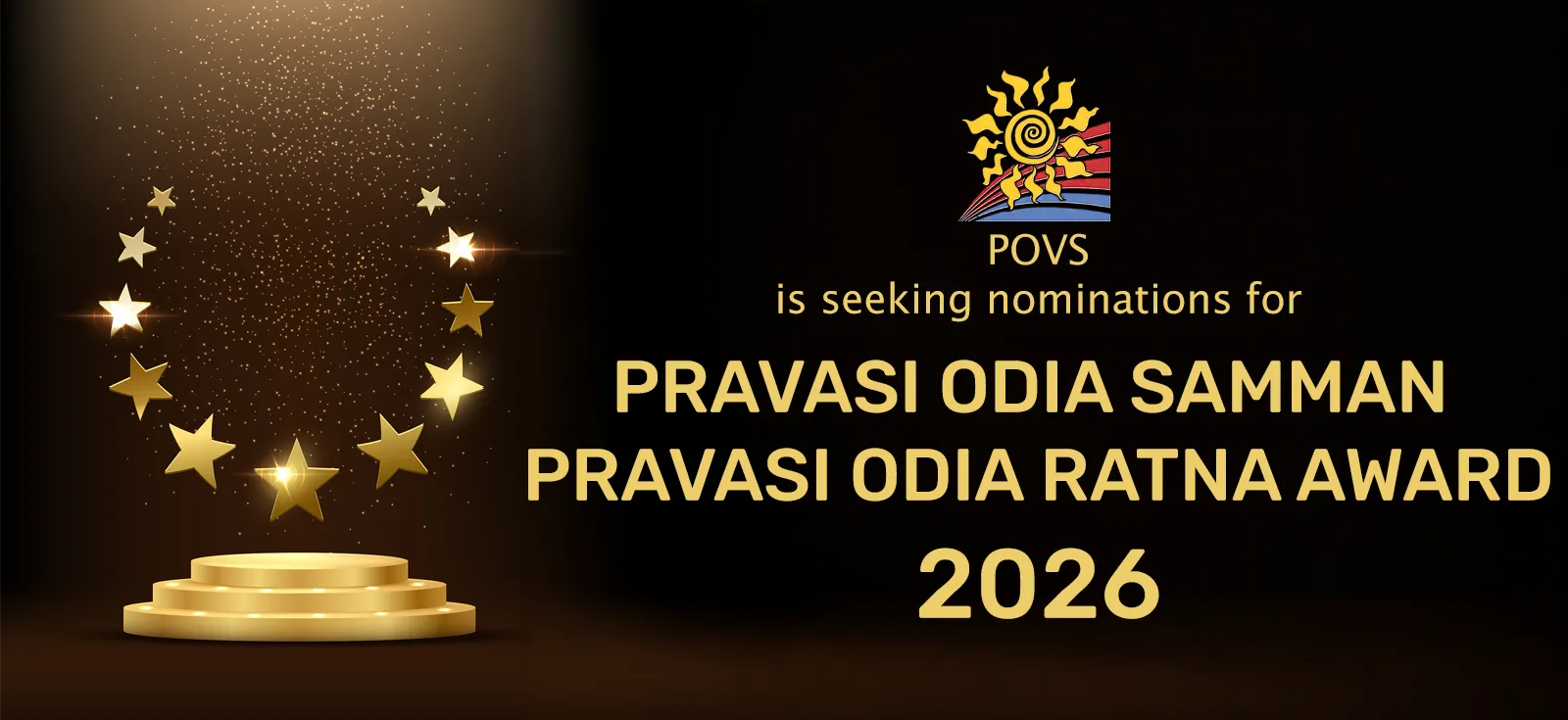 PRAVASI ODIA VIKASH SAMITI SEEKING NOMINATION FOR PRAVASI ODIA SAMMAN AND PRAVASI ODIA RATNA AWARD 2026.